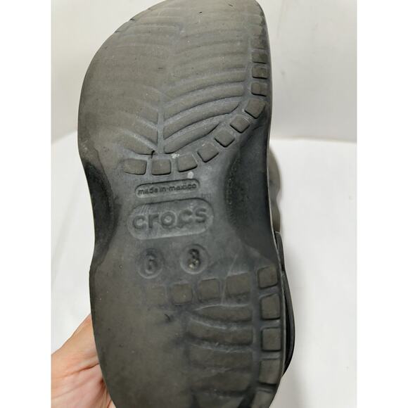 Crocs Unisex Adult's Classic Original Clog Color Black Size Men 6 - Women 8 - Picture 9 of 9